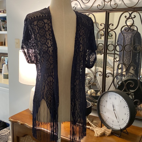 ❤️Maurices Bohemian Cardigan Navy Blue Size Small - Picture 2 of 7